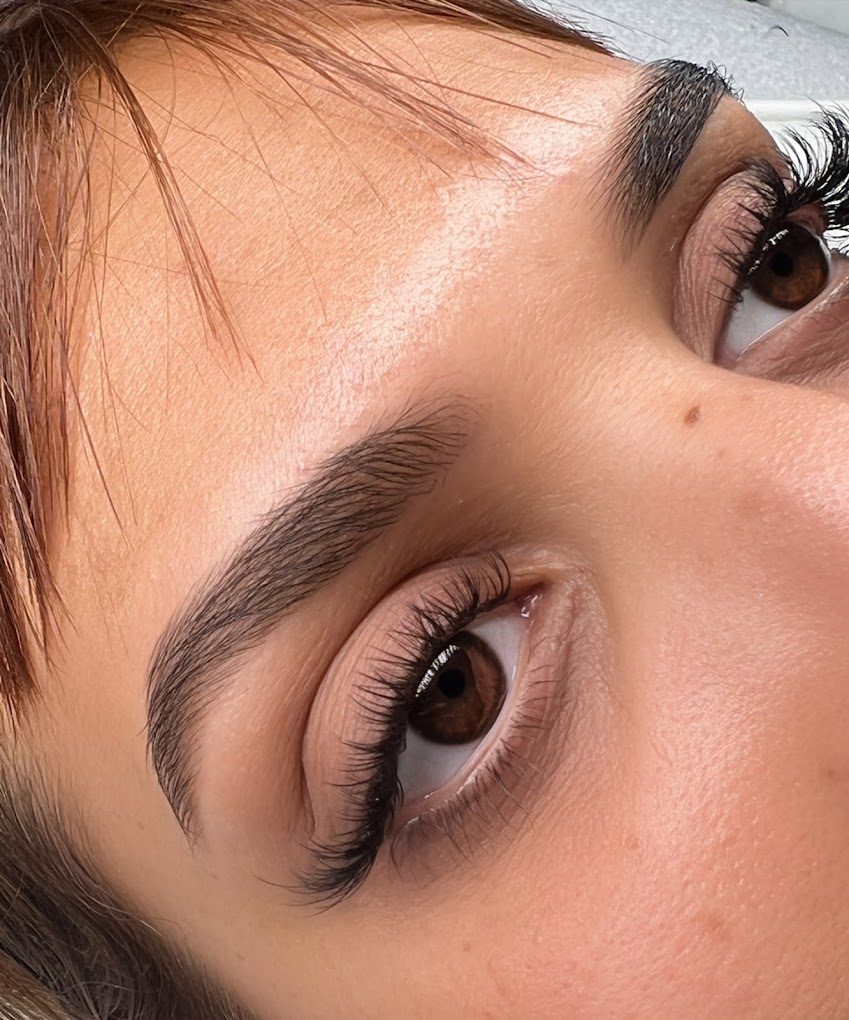 Brow shaping and lash extensions at Meraki Spa